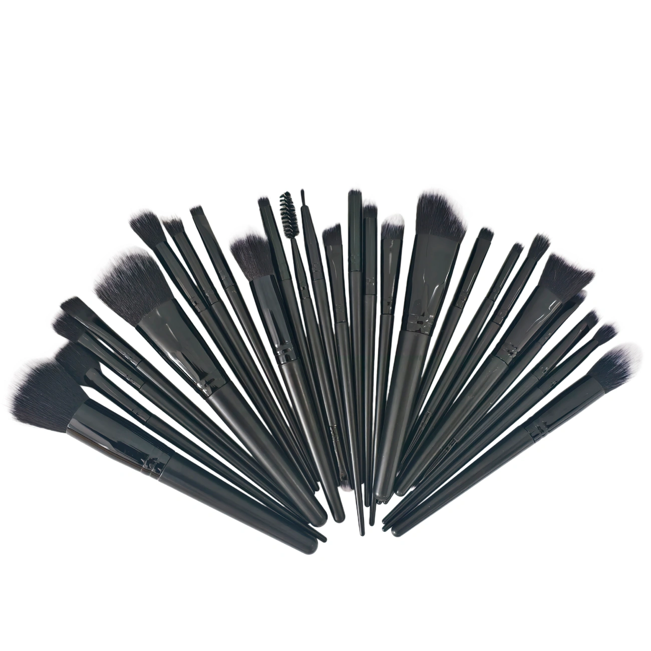 25PCS Makeup Brush Set, Black Concealer Blush Foundation Eyeshadow Cosmetic Brush Kit, Professional Makeup Tools