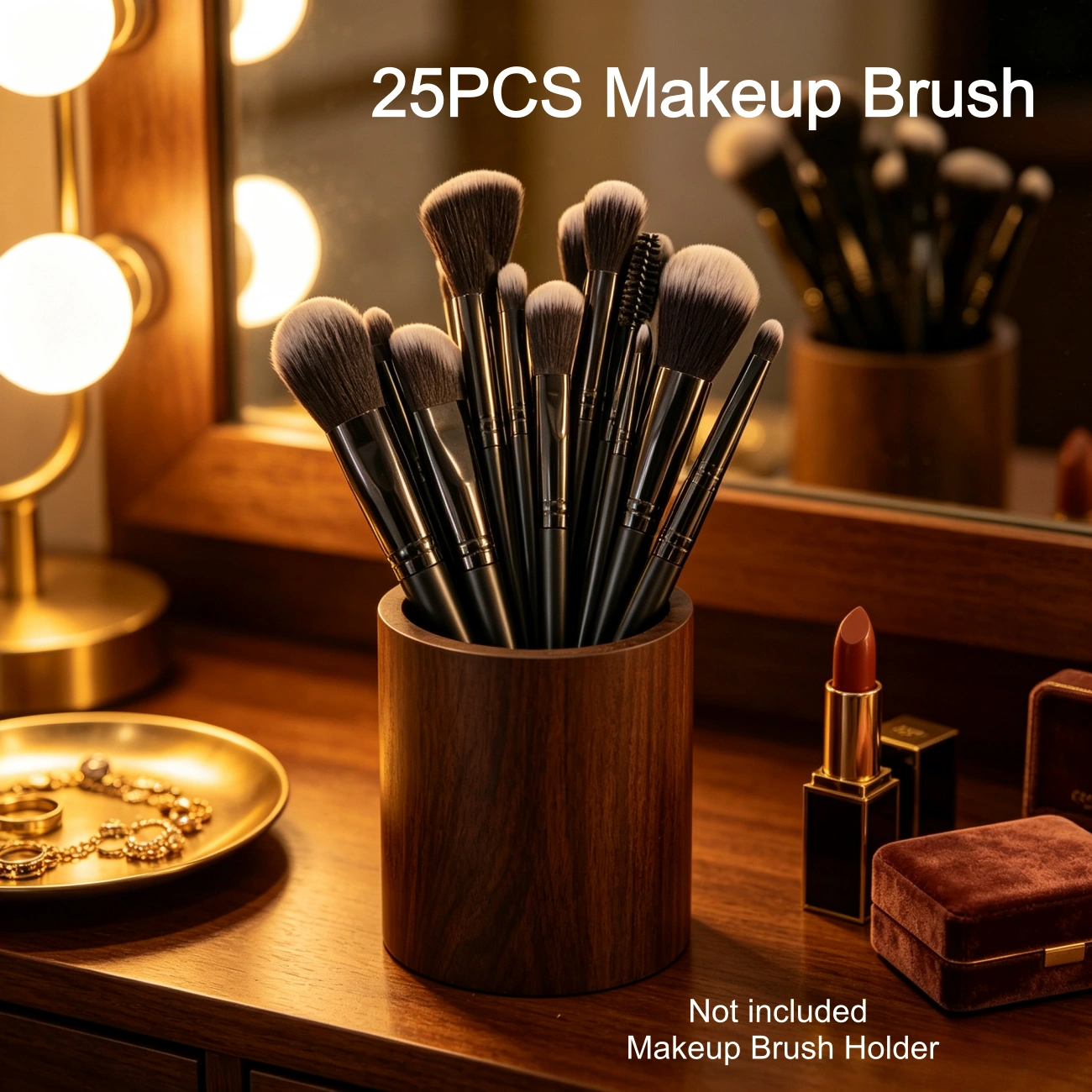 25PCS Makeup Brush Set, Black Concealer Blush Foundation Eyeshadow Cosmetic Brush Kit, Professional Makeup Tools view 11