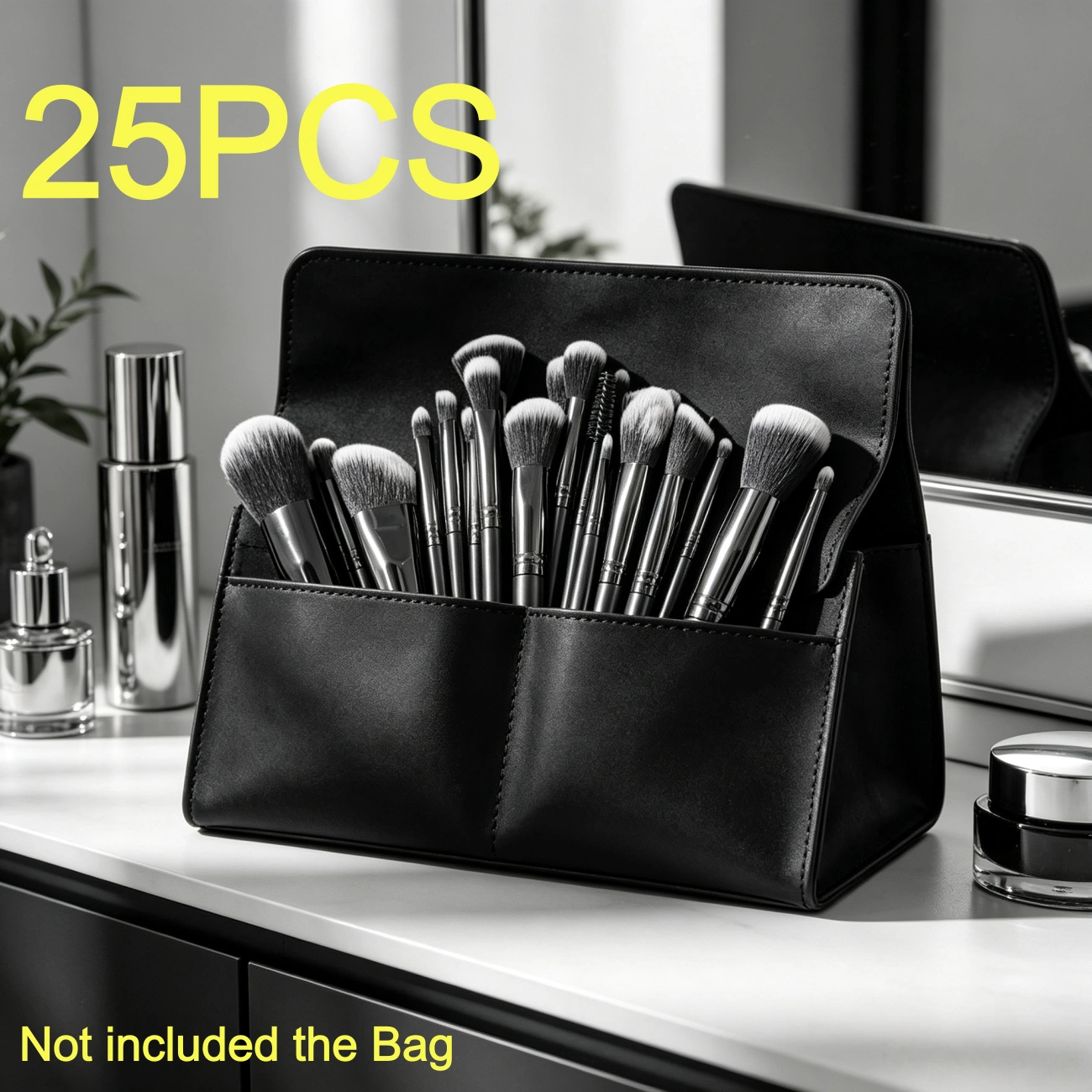 25PCS Makeup Brush Set, Black Concealer Blush Foundation Eyeshadow Cosmetic Brush Kit, Professional Makeup Tools view 8