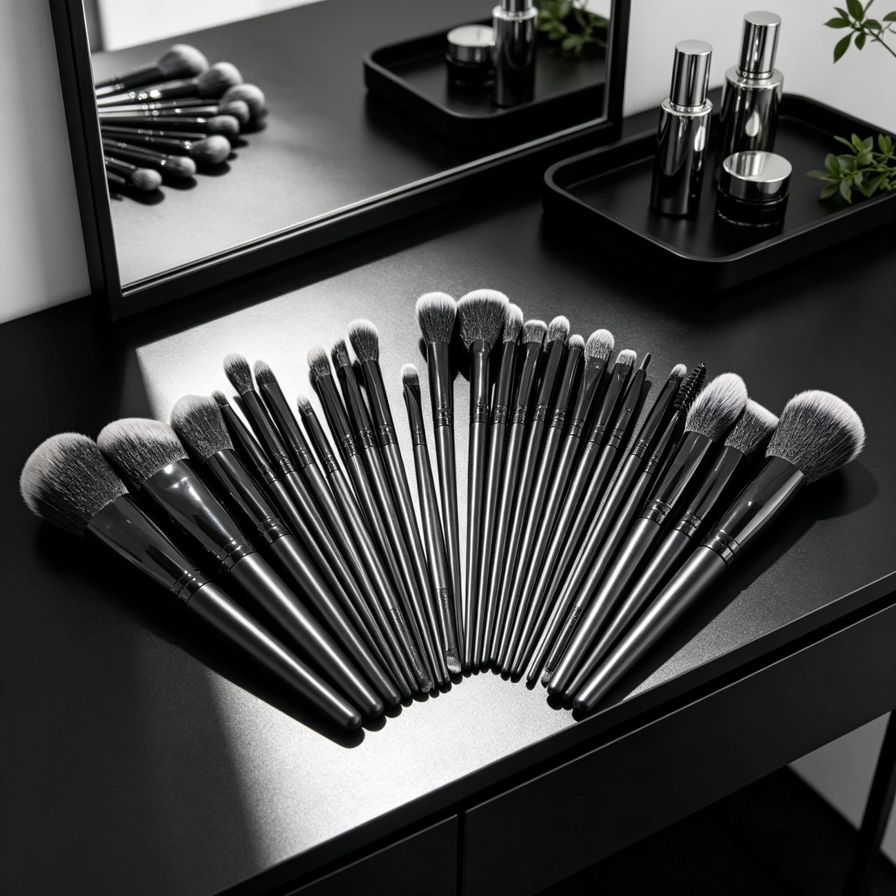 25PCS Makeup Brush Set, Black Concealer Blush Foundation Eyeshadow Cosmetic Brush Kit, Professional Makeup Tools view 9