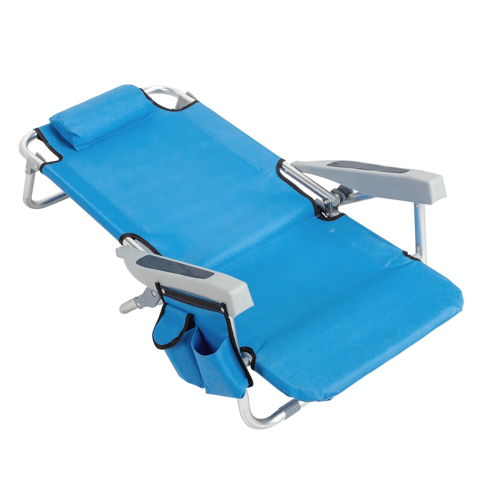63*65*82cm Short Oxford Cloth Silver White Aluminum Tube Bearing 100kg Beach Chair Blue view 14