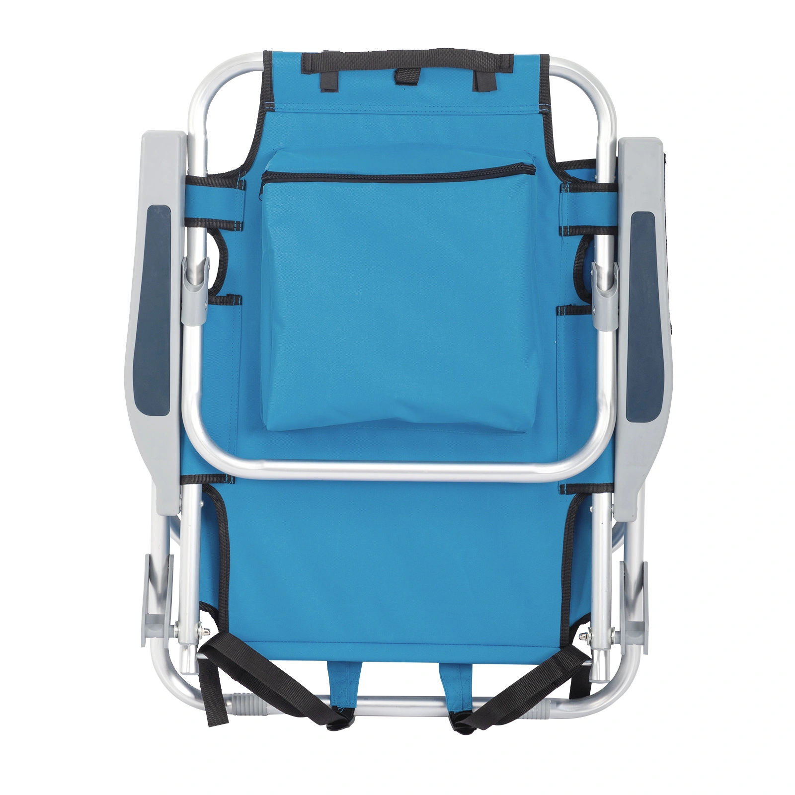 63*65*82cm Short Oxford Cloth Silver White Aluminum Tube Bearing 100kg Beach Chair Blue view 17