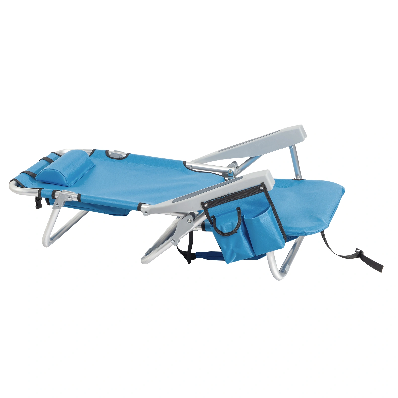 63*65*82cm Short Oxford Cloth Silver White Aluminum Tube Bearing 100kg Beach Chair Blue view 19