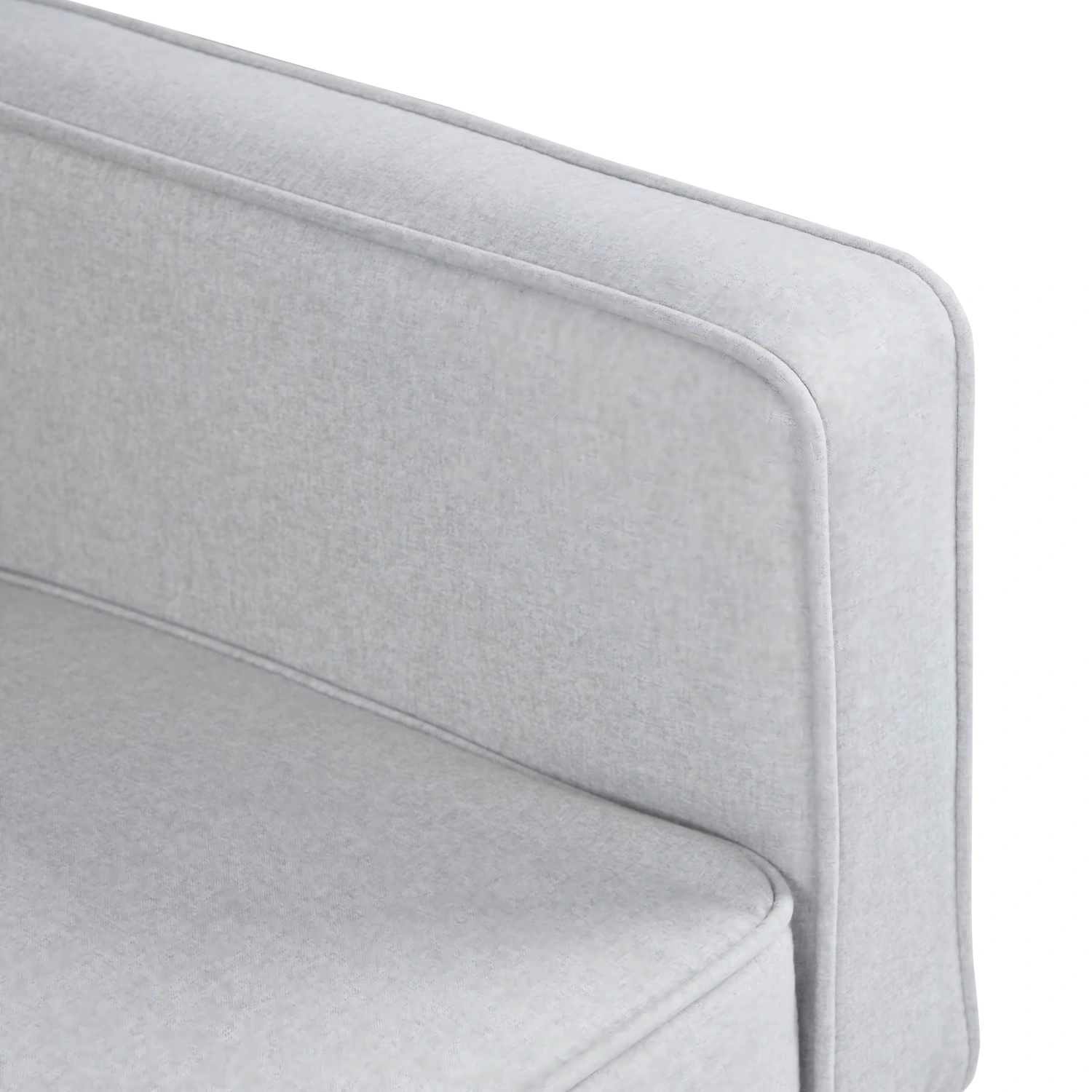 Modern Cotton Fabric Futon Sofa Bed, Tufted Backrest Reclining Couch, Adjustable Sofa with Wood Metal Legs, Compact Living Room Seat view 13