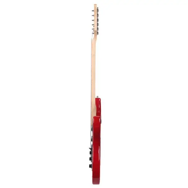 ST Stylish Electric Guitar with Black Pickguard Red view 4