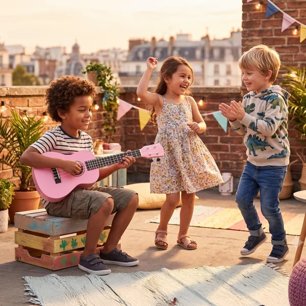 23in Linden wood body rosewood fingerboard ukulele, cotton bag, capo, strap, picks*2, tuner, Strings, Dust cloth view 6