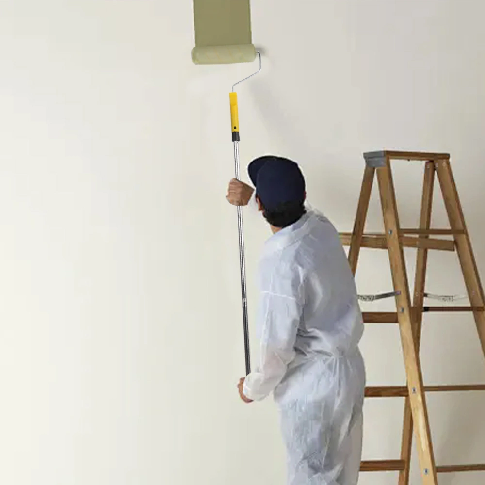 Paint Roller Set with Extension Pole & Tray, Paint Brush + Roller Sleeves for Wall and Ceiling Painting view 5
