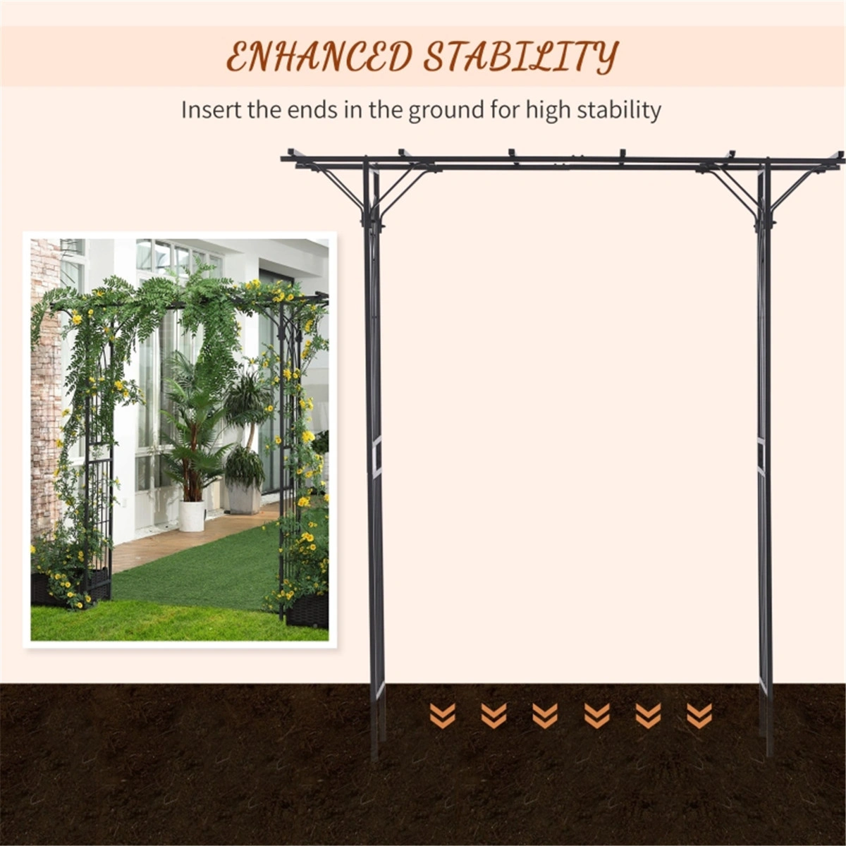 Metal Garden Arch ( Amazon Shipping)(Prohibited by WalMart) view 5