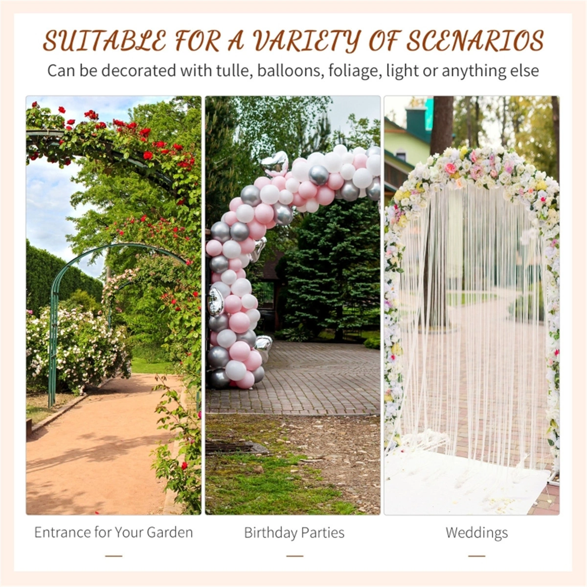 Metal Garden Arch ( Amazon Shipping)(Prohibited by WalMart) view 7