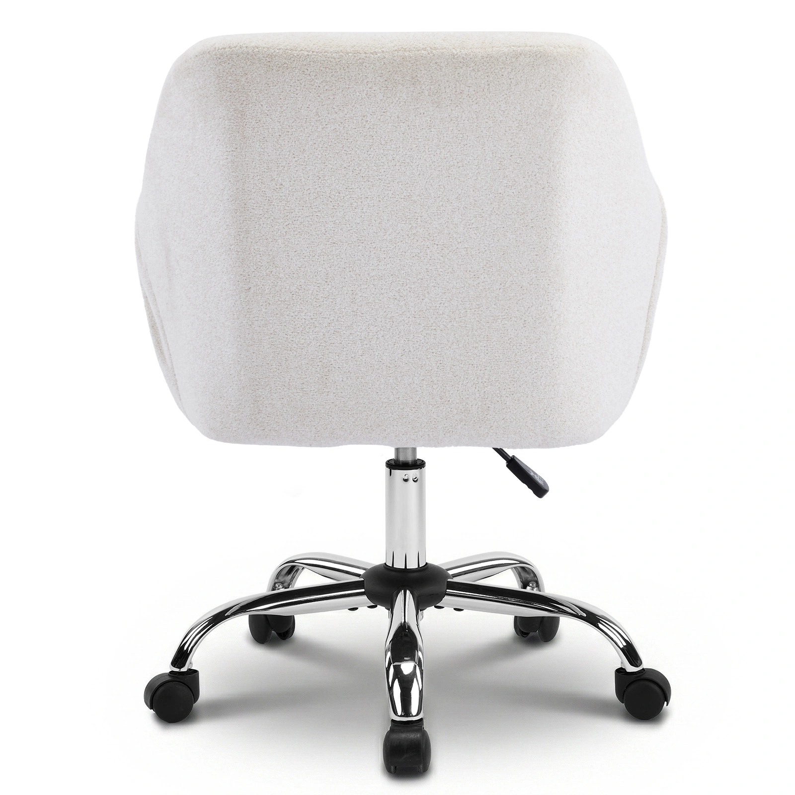 24.4" W x 17.3" D x 31"-35"H Upholstered Home Office Desk Chair with Armrests, Height Adjustable 360° Swivel Rolling Vanity Chair, Soft Snowflake Velvet Fabric Leisure Task Chair for Bedroom Study Living Room, Be view 10