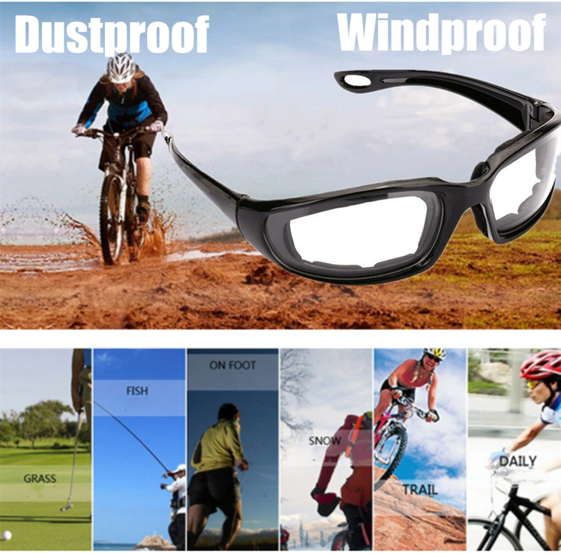 1 pairs Motorcycle Sports Biker Riding Glasses Wind Resistant Eye Protection Sports Goggles Cycling Glasses Sunglasses Clear Color(US Logistics only For USPS.TK/TMEU only For self-pickup)
