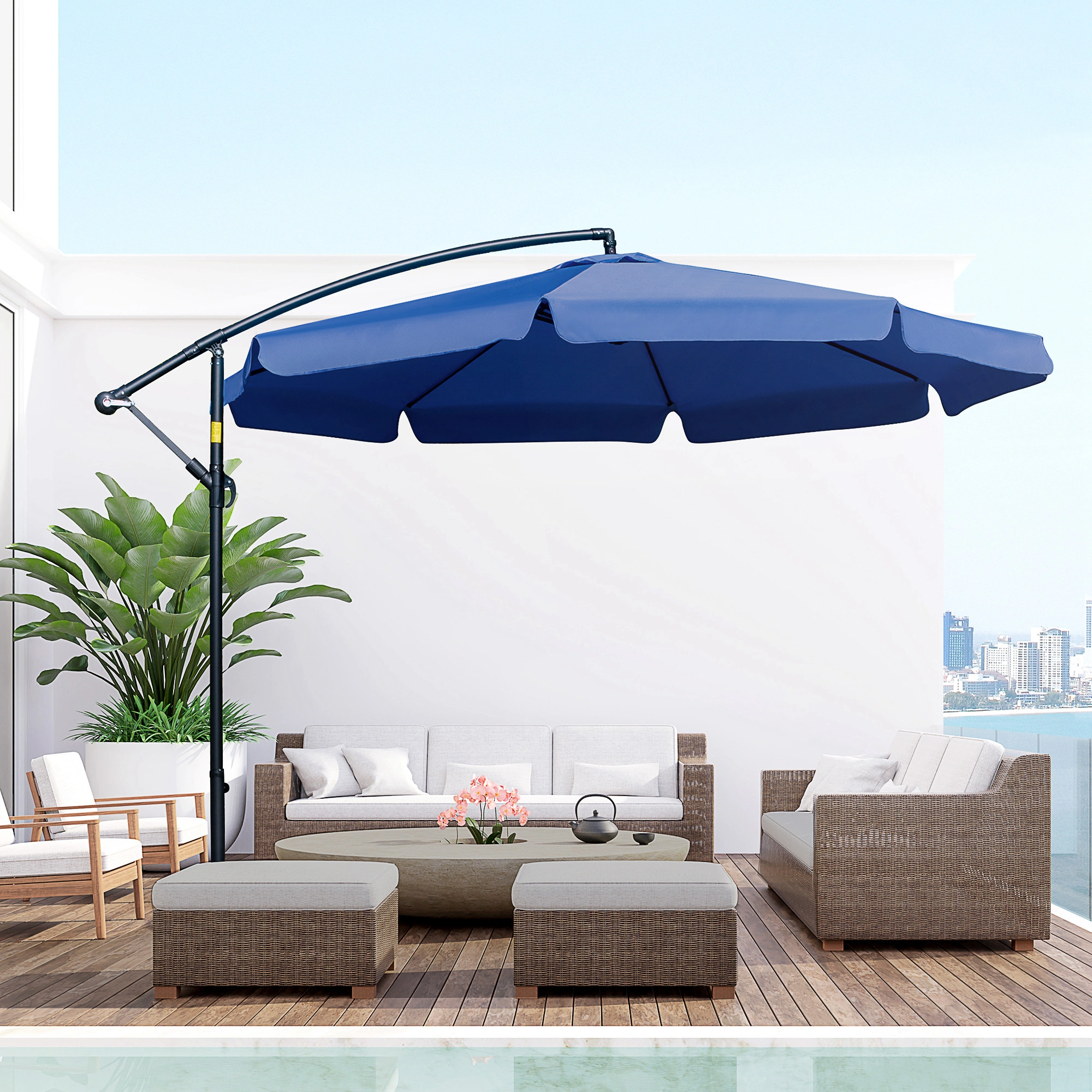 Wall Mounted Umbrella Holder - Outdoor Rain Umbrella Stand, Heavy Duty Wall Mount Organizer for Patio and Garden view 2
