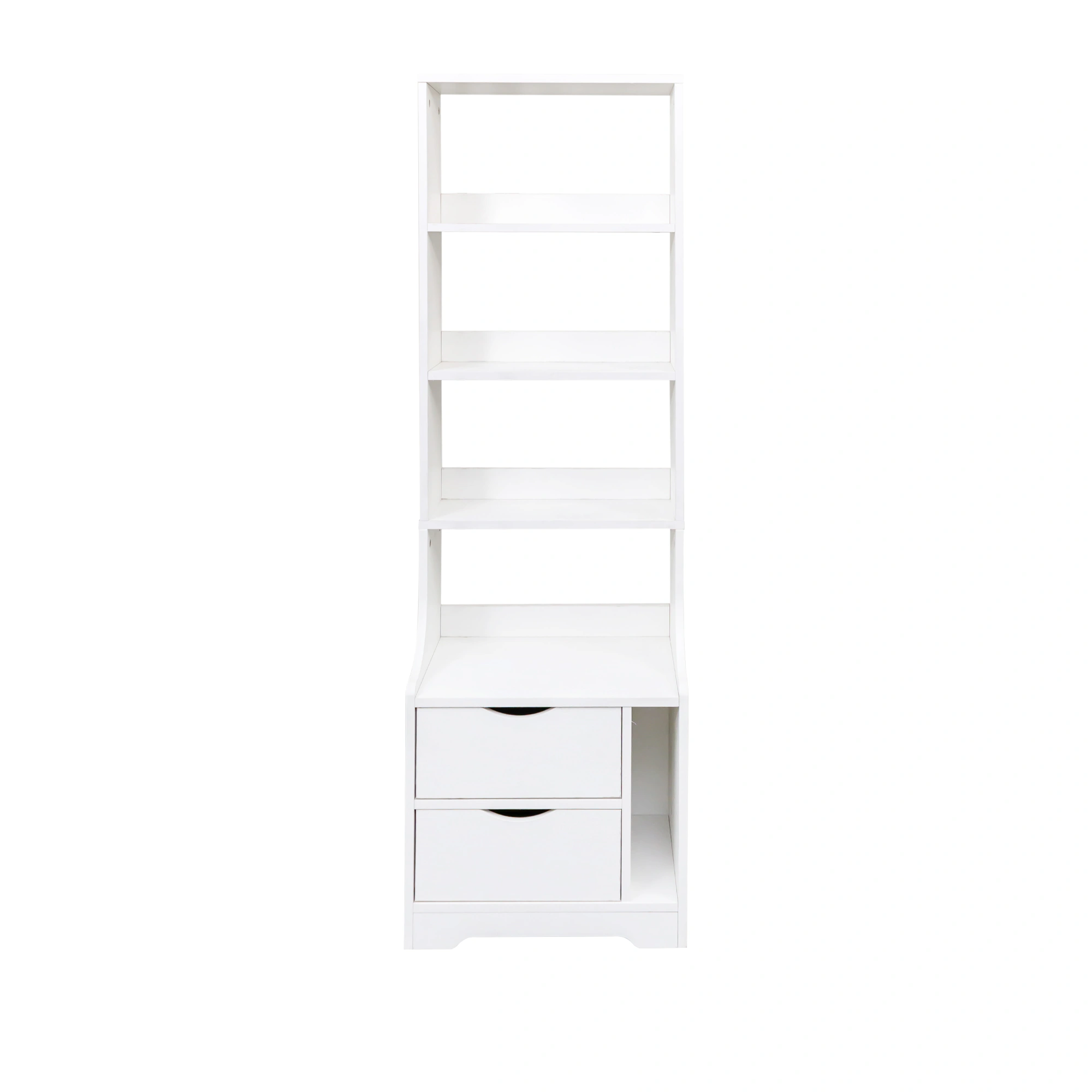 Night Stand with Bookshelf & 2 Storage Drawers, Bedside Table with Open Shelf for Bedroom, Living Room, Small Space Storage Organizer view 4