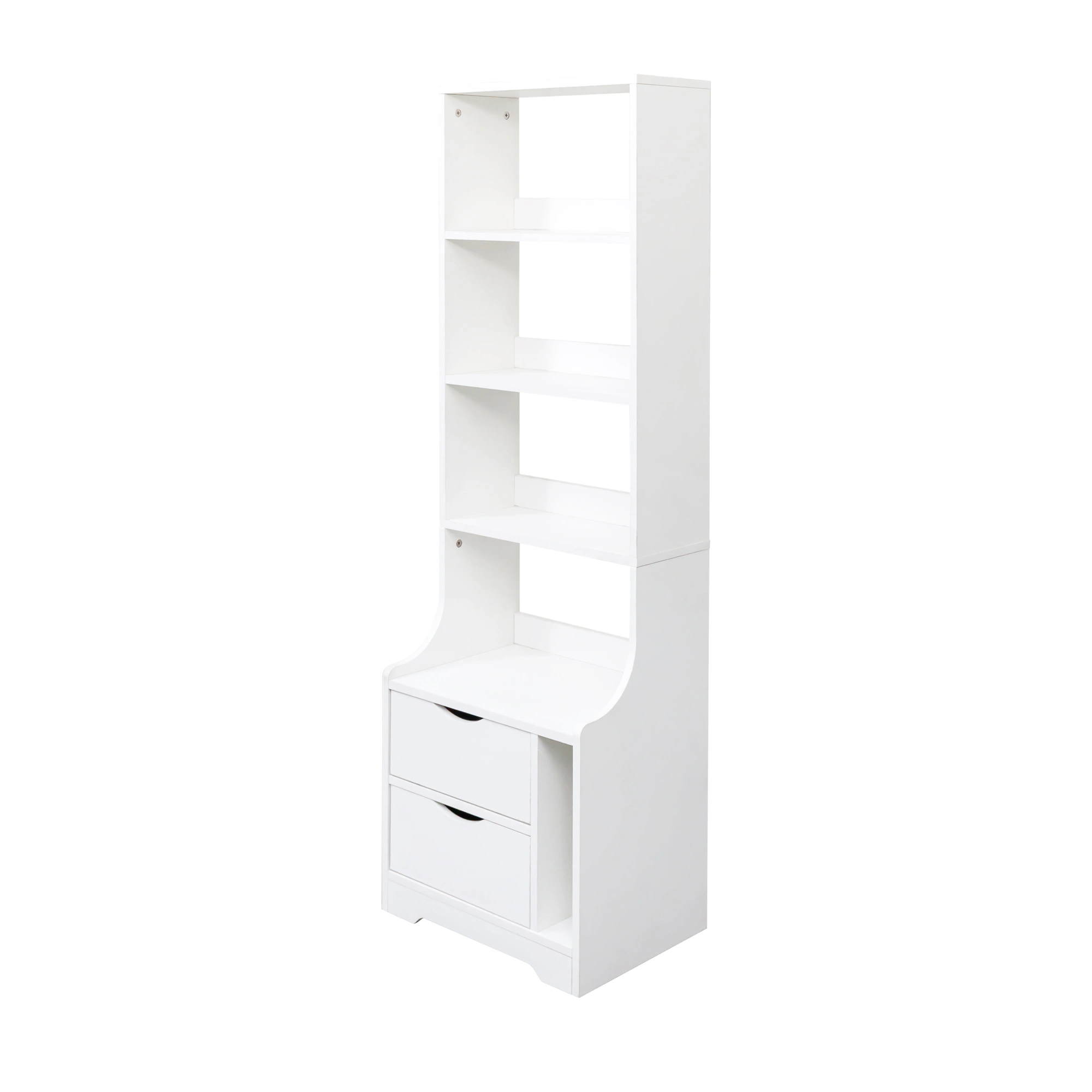 Night Stand with Bookshelf & 2 Storage Drawers, Bedside Table with Open Shelf for Bedroom, Living Room, Small Space Storage Organizer view 5