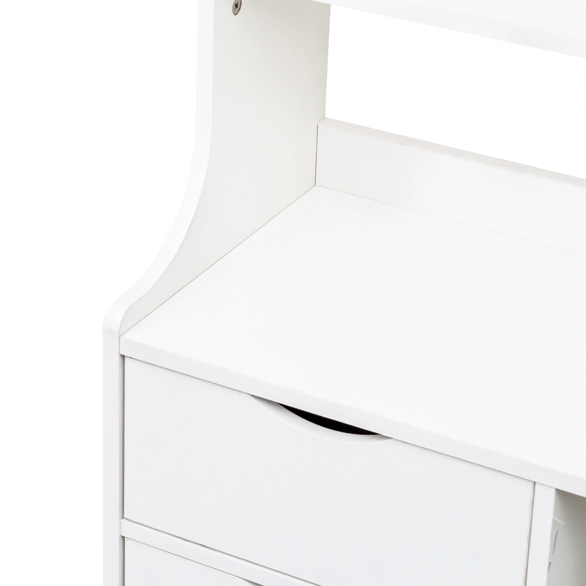 Night Stand with Bookshelf & 2 Storage Drawers, Bedside Table with Open Shelf for Bedroom, Living Room, Small Space Storage Organizer view 8