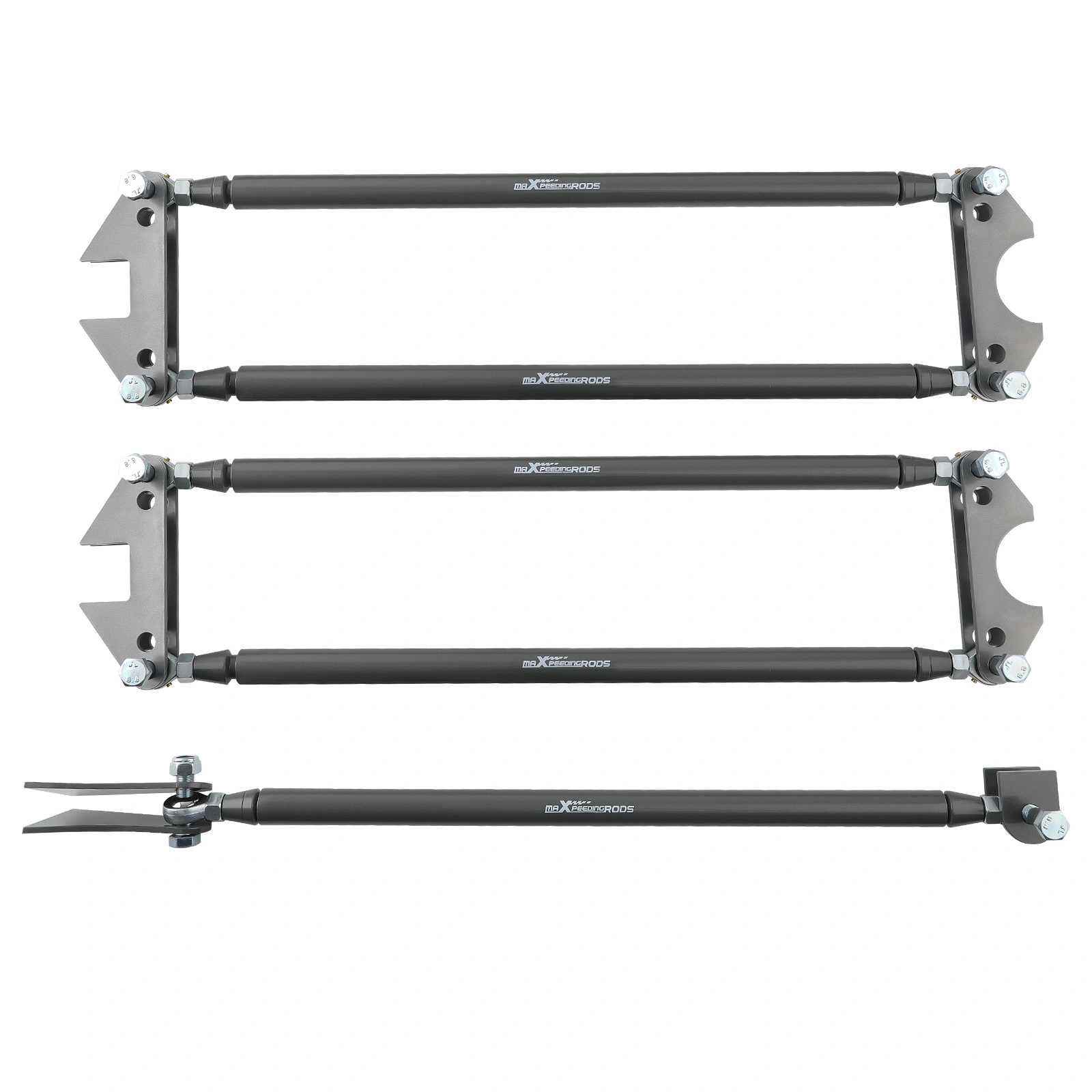 Rear Weld-On Panhard Rod Bar for Parallel 4 Link Suspension | Classic Car Adjustable Panhard Link Kit view 4