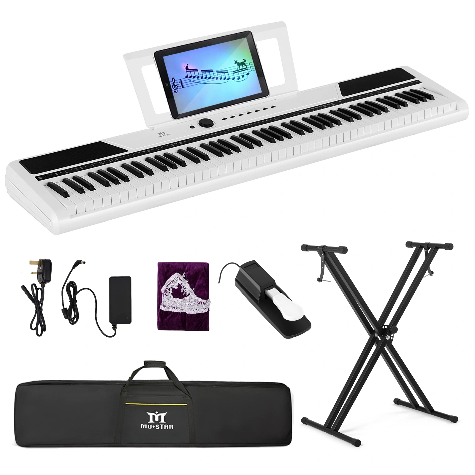 49 Key Semi-Weighted Digital Piano Keyboard, Compact Electric Piano with Synth Action, USB/MIDI Connectivity, Music Maker for Students