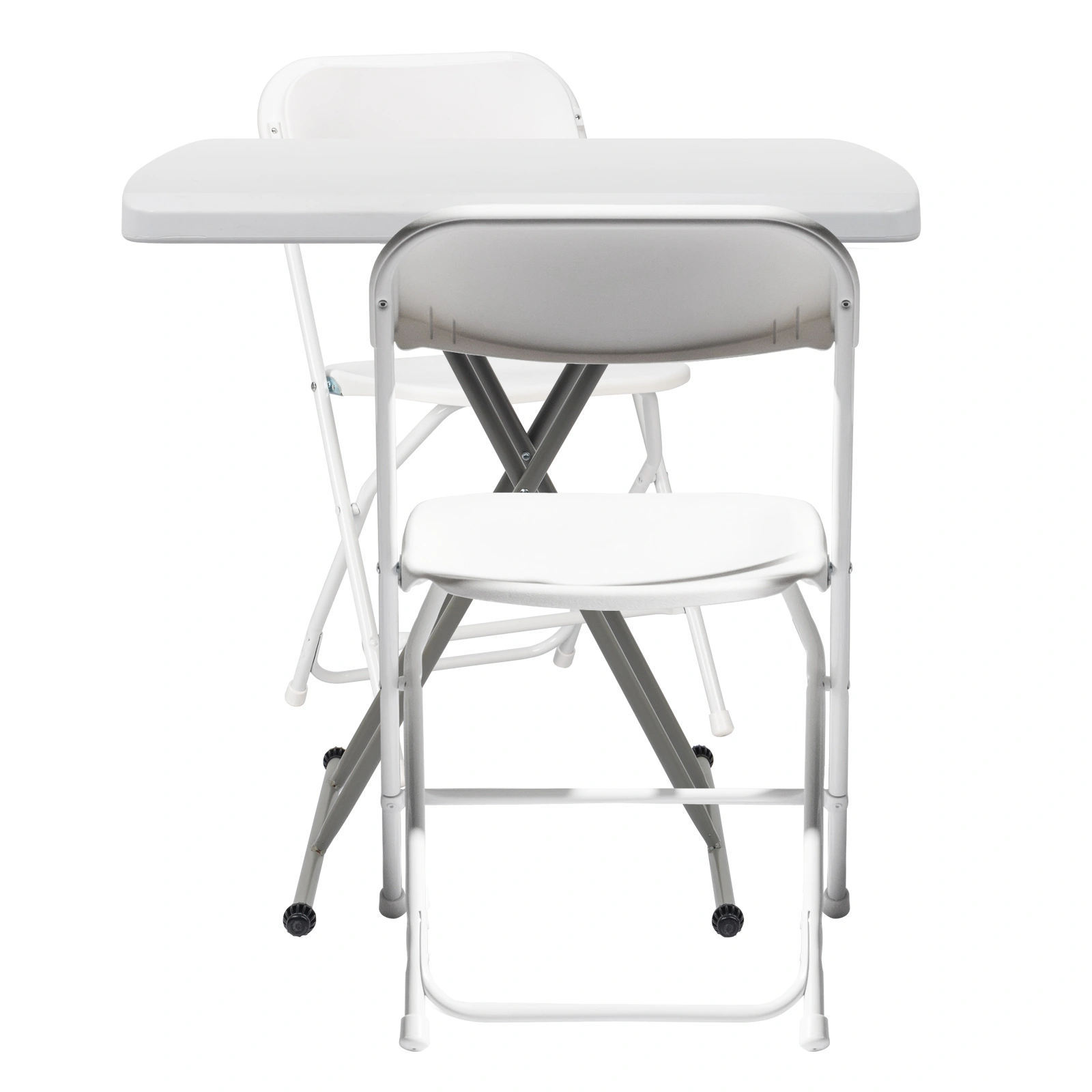 76*50*70.5cm Liftable Garden Plastic Table White view 8