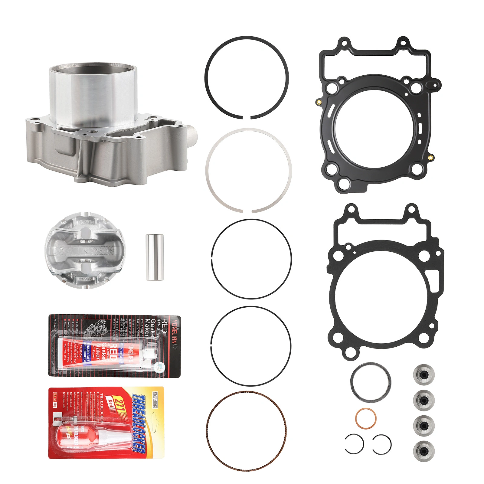 Cylinder Piston Gasket Top End Rebuild Kit for Polaris Ranger 570 99mm Bore 14-22 Model