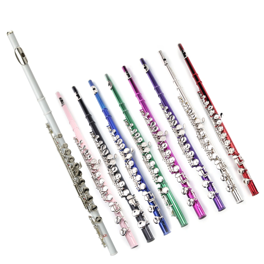 Cupronickel C 16 Closed Holes Concert Band Flute Pink view 19