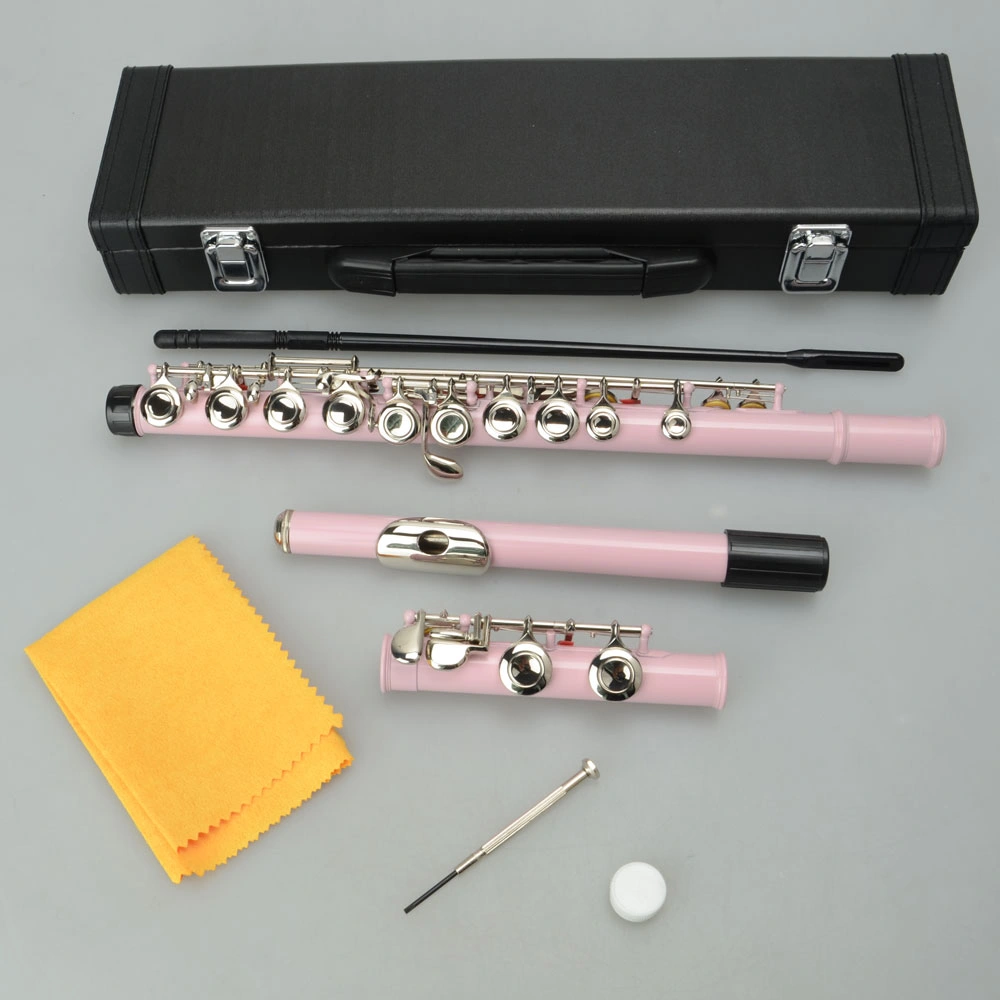 Cupronickel C 16 Closed Holes Concert Band Flute Pink view 3
