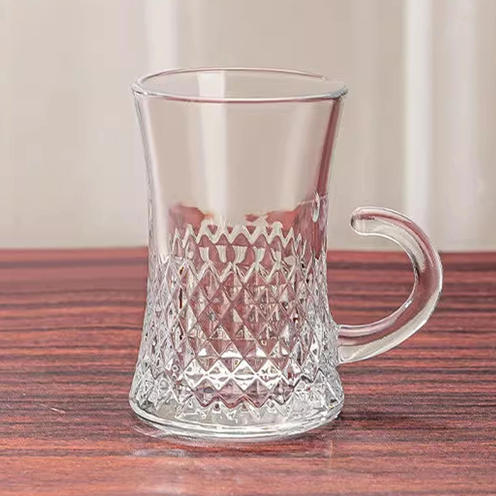 6Pcs Large Clear Glass Mugs with Handle - Coffee, Cappuccino, Latte & Tea Cup Set view 5