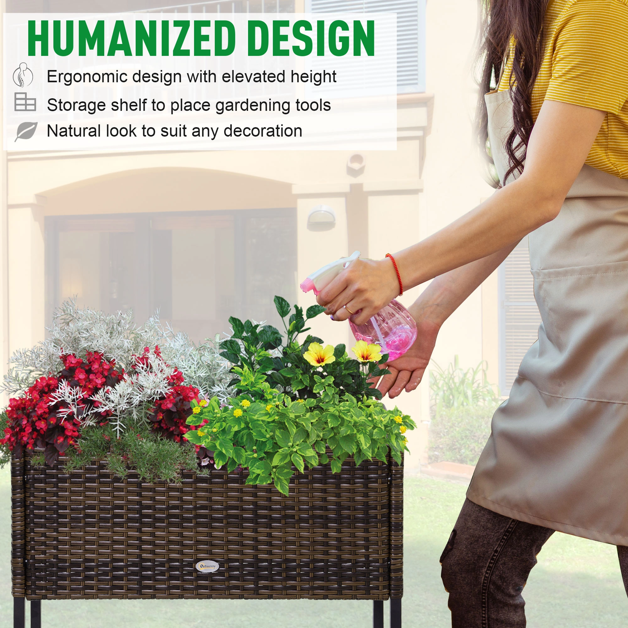Raised Garden Bed Kit - Easy Assembly Outdoor Planter Box for Flowers Vegetables Herbs view 6