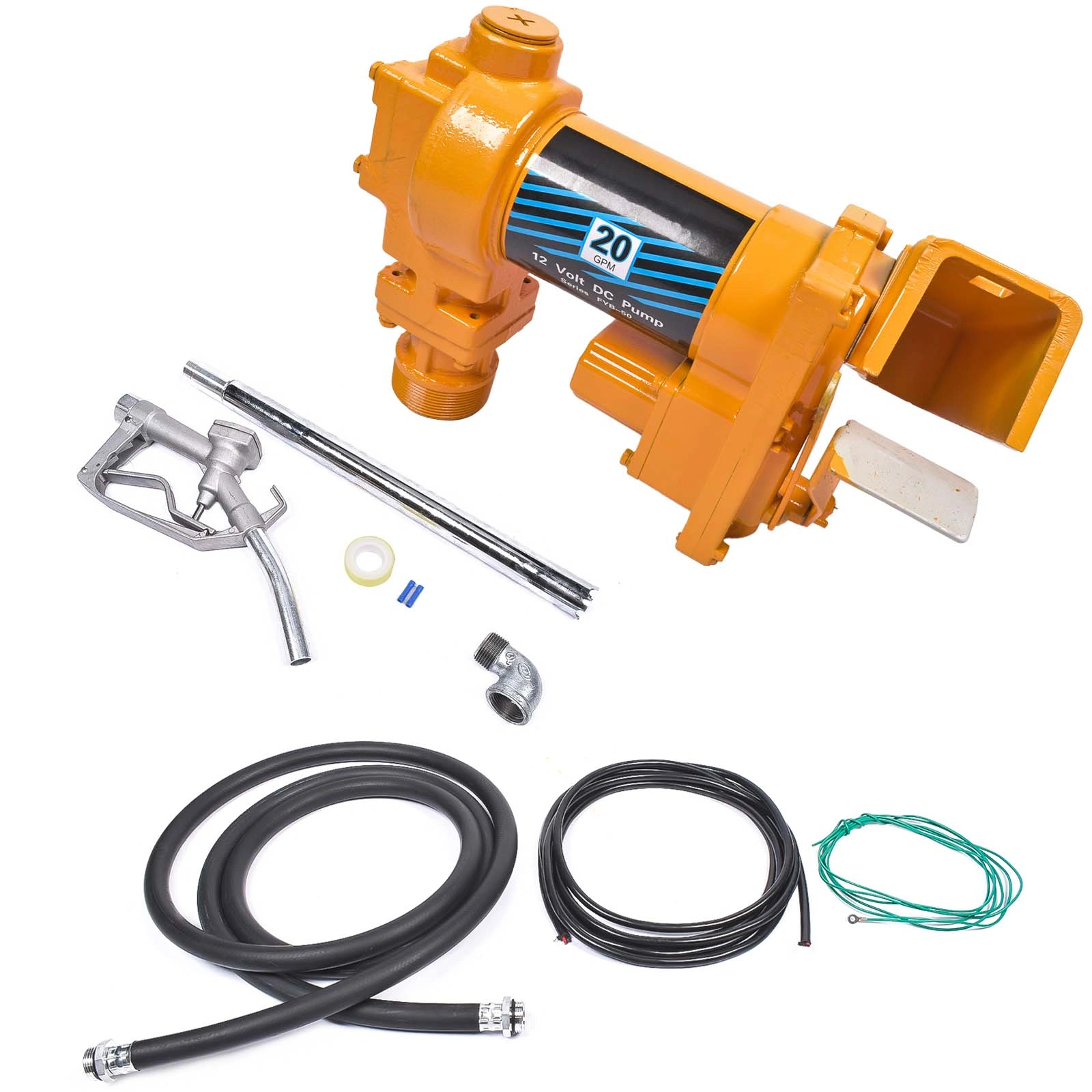 20 GPM 12V Electric Fuel Transfer Pump with Nozzle Kit for Gasoline & Diesel - Portable Fuel Transfer Pump view 4
