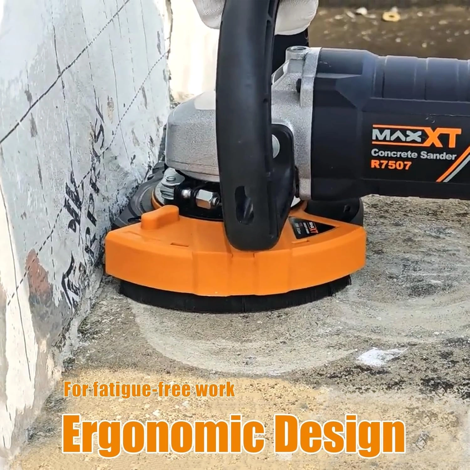 5 Inch Concrete Surfacing Grinder, 1500W 14A Motor, 7 Adjustable Speed Angle Grinder Kit with Diamond Disc, Removable Guard[Unable ship on weekends, TK/TEMU only for pickup, only TX10643 warehouse supports GOFO] view 2