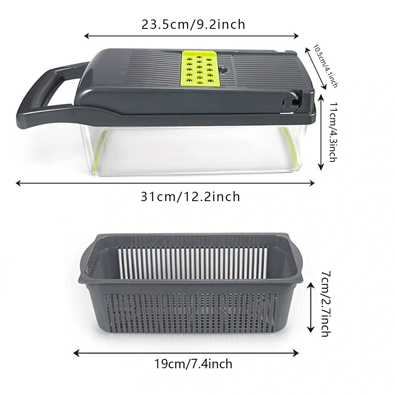 15-in-1 Vegetable Chopper Slicer, Onion Dicer & Fruit Cutter, Multi-Function Kitchen Food Processor view 3