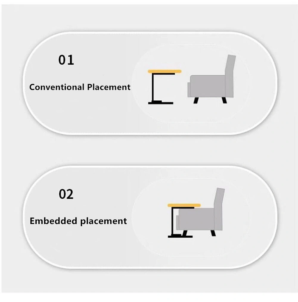 Adjustable C-Shaped Sofa Side Table, Multi-Function End Coffee Laptop Table for Living Room Bedroom view 4