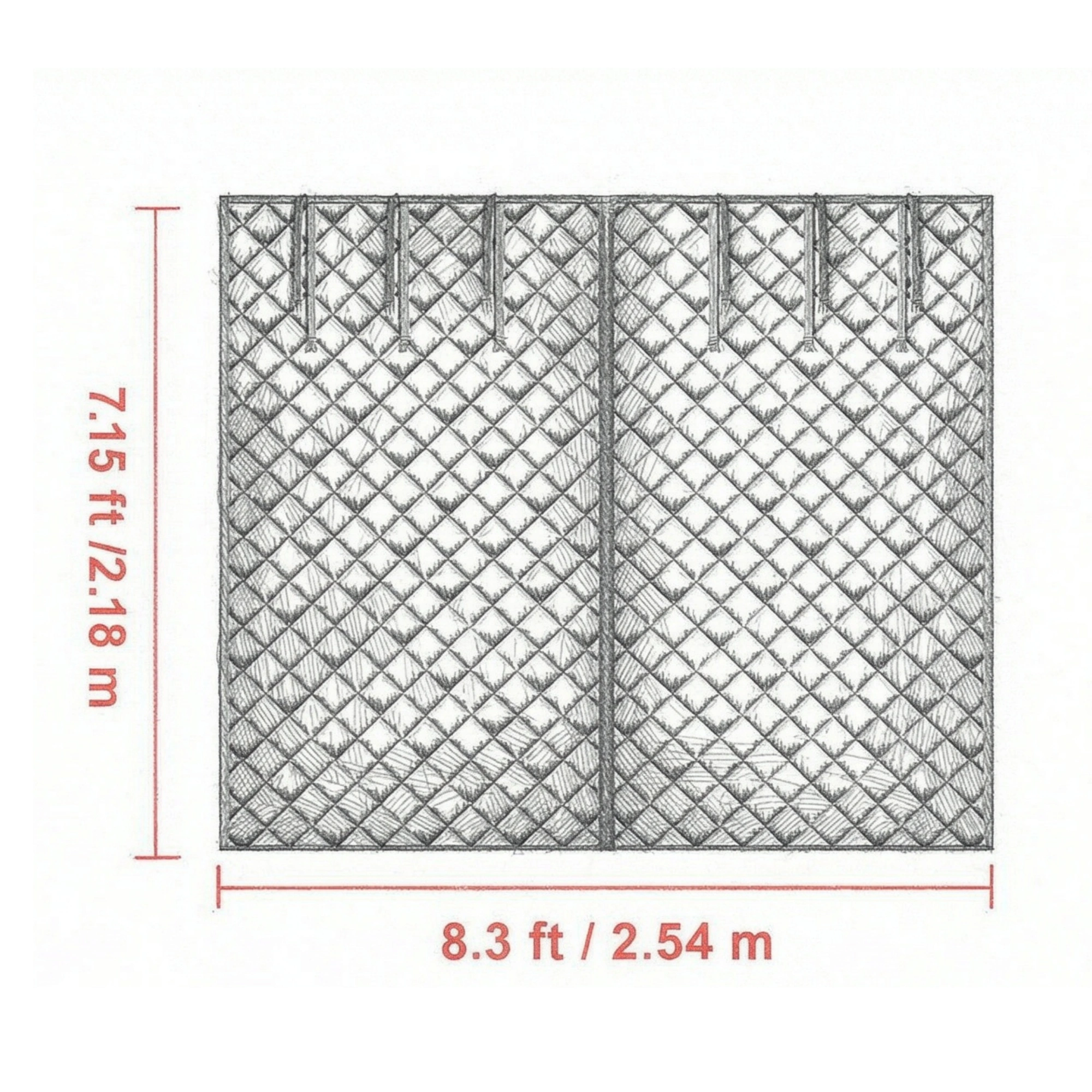 Garage Door Insulation Kit 8x7 FT, Magnetic Thermal Door Curtain, 300D Oxford Fabric, Heavy Duty Weighted Bottom for Cold Weather Energy Saving view 4