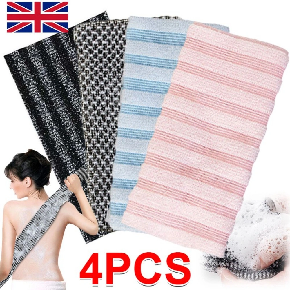 4PCS Blissal Exfoliating Shower Scrubber Towel, Reusable Body Washing Bath Towel view 5