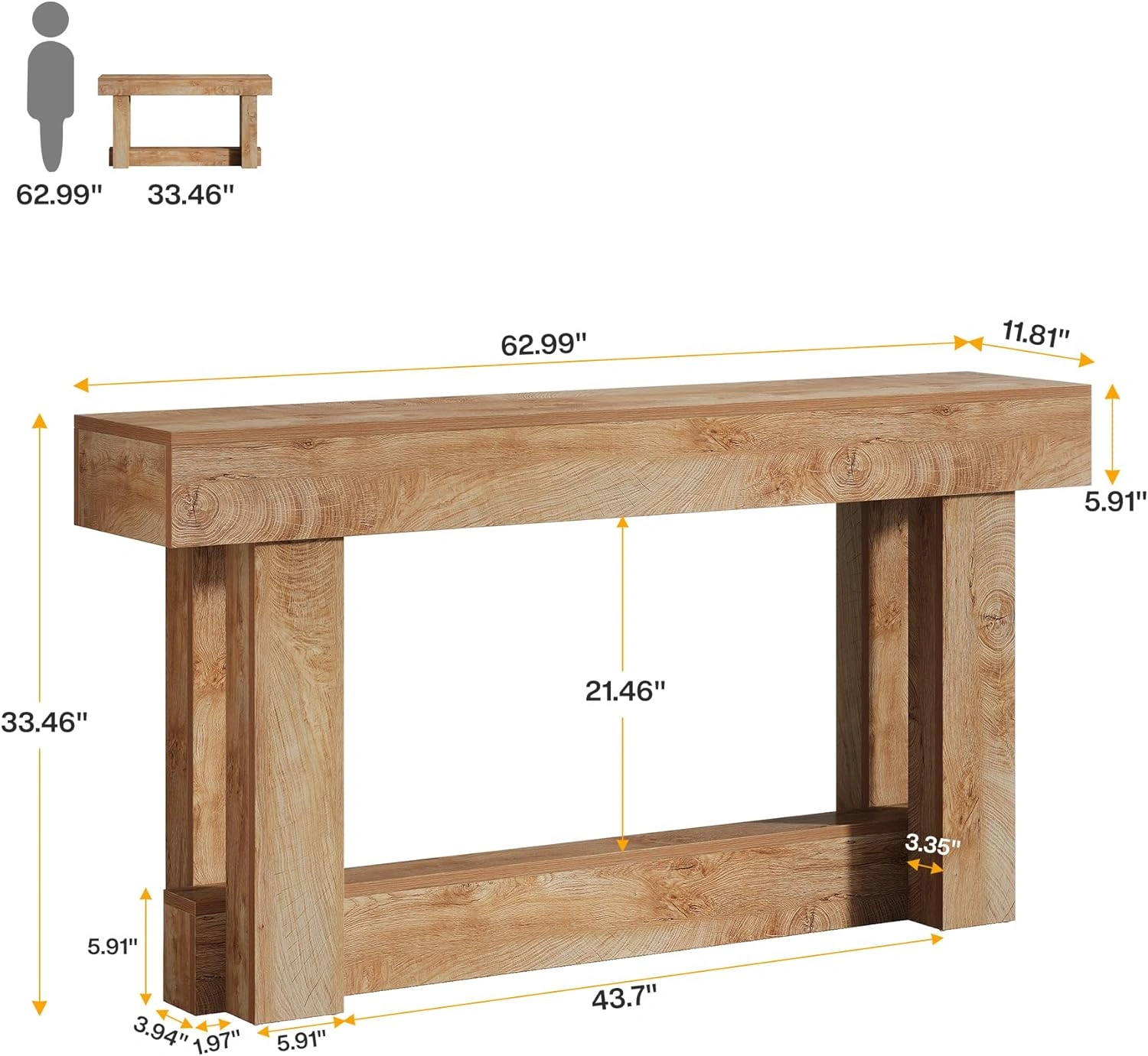 Long Console Table/Living room table view 2