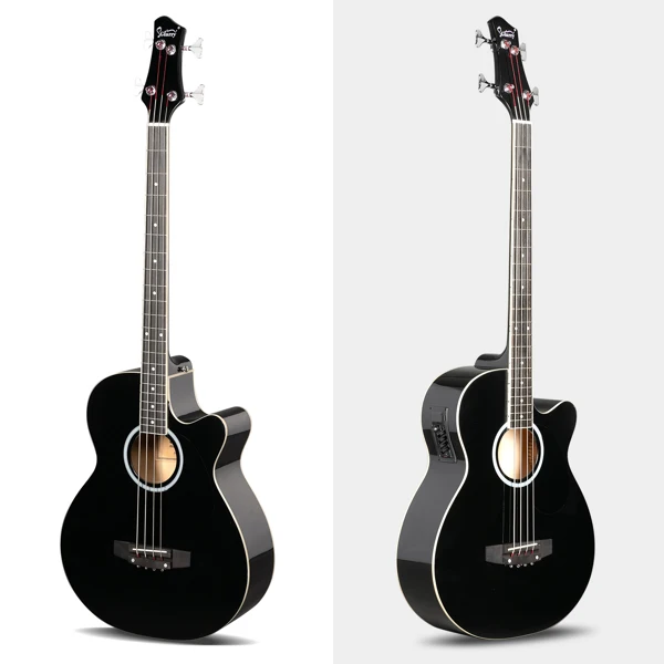 [Do Not Sell on Amazon] GMB101 4 string Electric Acoustic Bass Guitar w/ 4-Band Equalizer EQ-7545R Black view 3