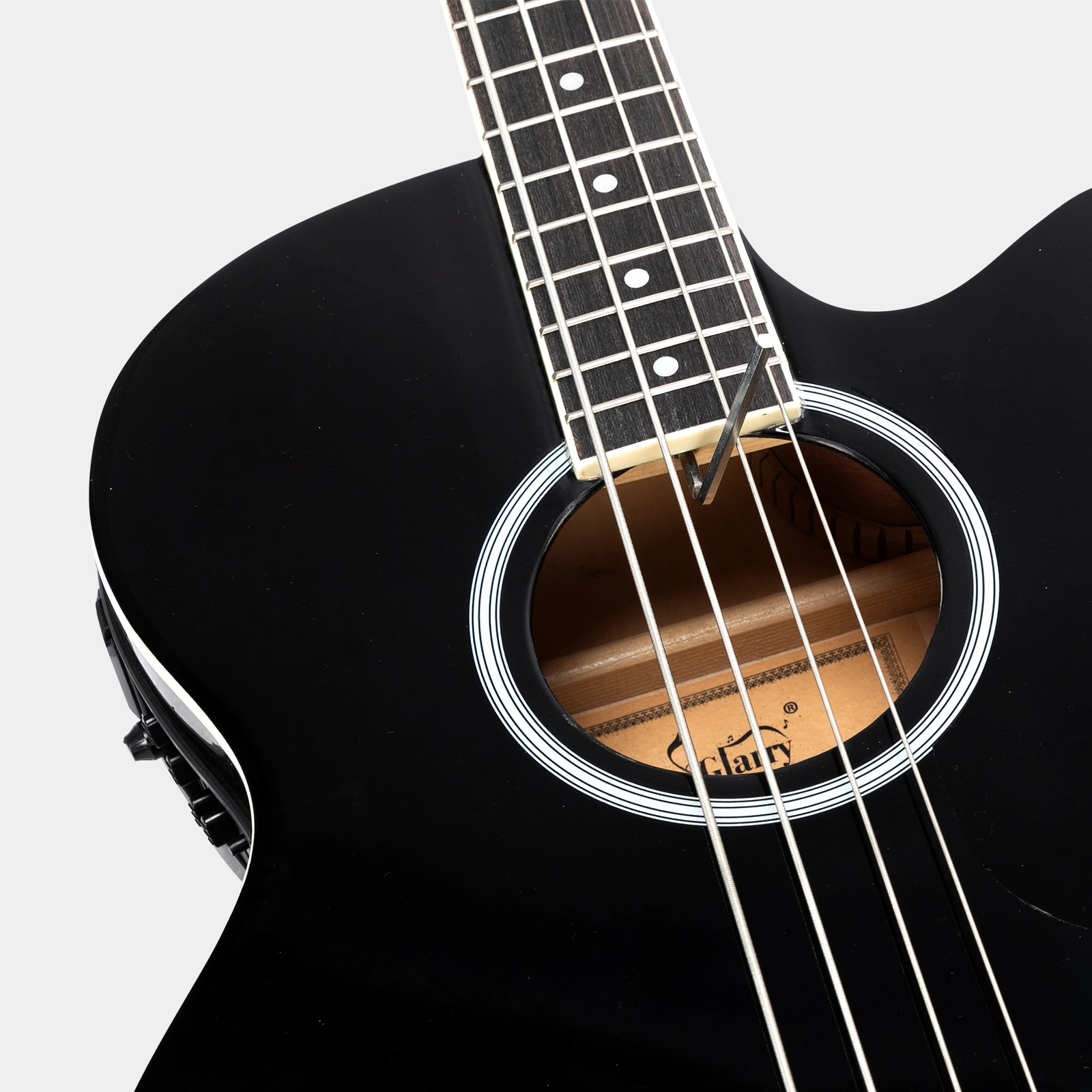 GMB101 4 string Electric Acoustic Bass Guitar w/ 4-Band Equalizer EQ-7545R Black view 13