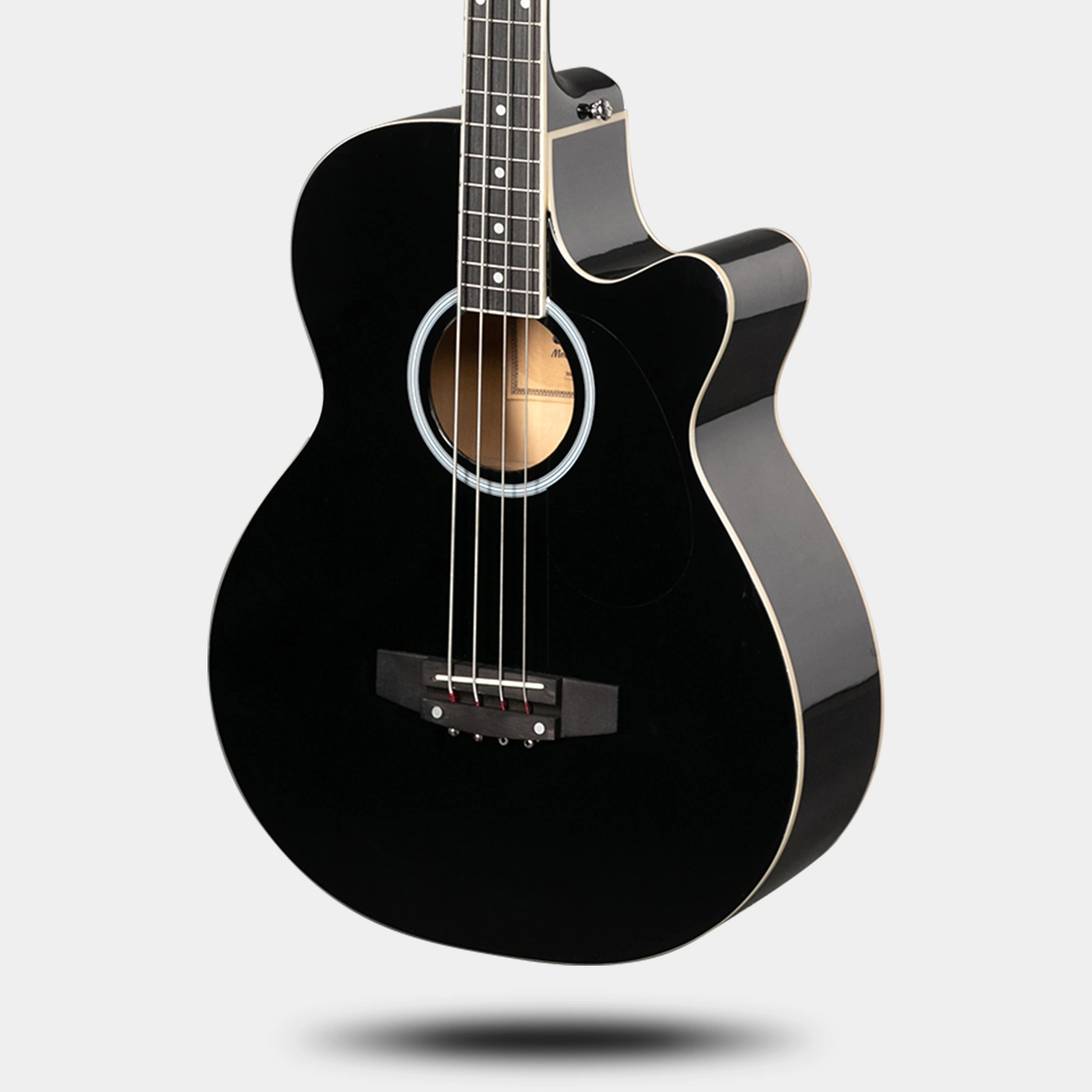 GMB101 4 string Electric Acoustic Bass Guitar w/ 4-Band Equalizer EQ-7545R Black view 8