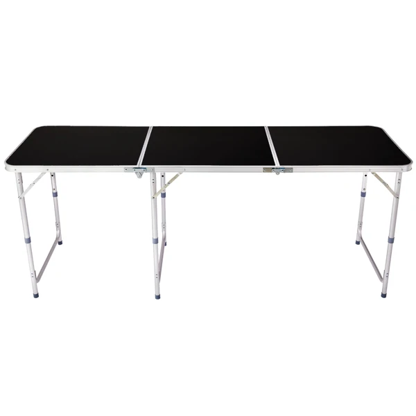 6ft Aluminum Alloy Folding Table black view 3