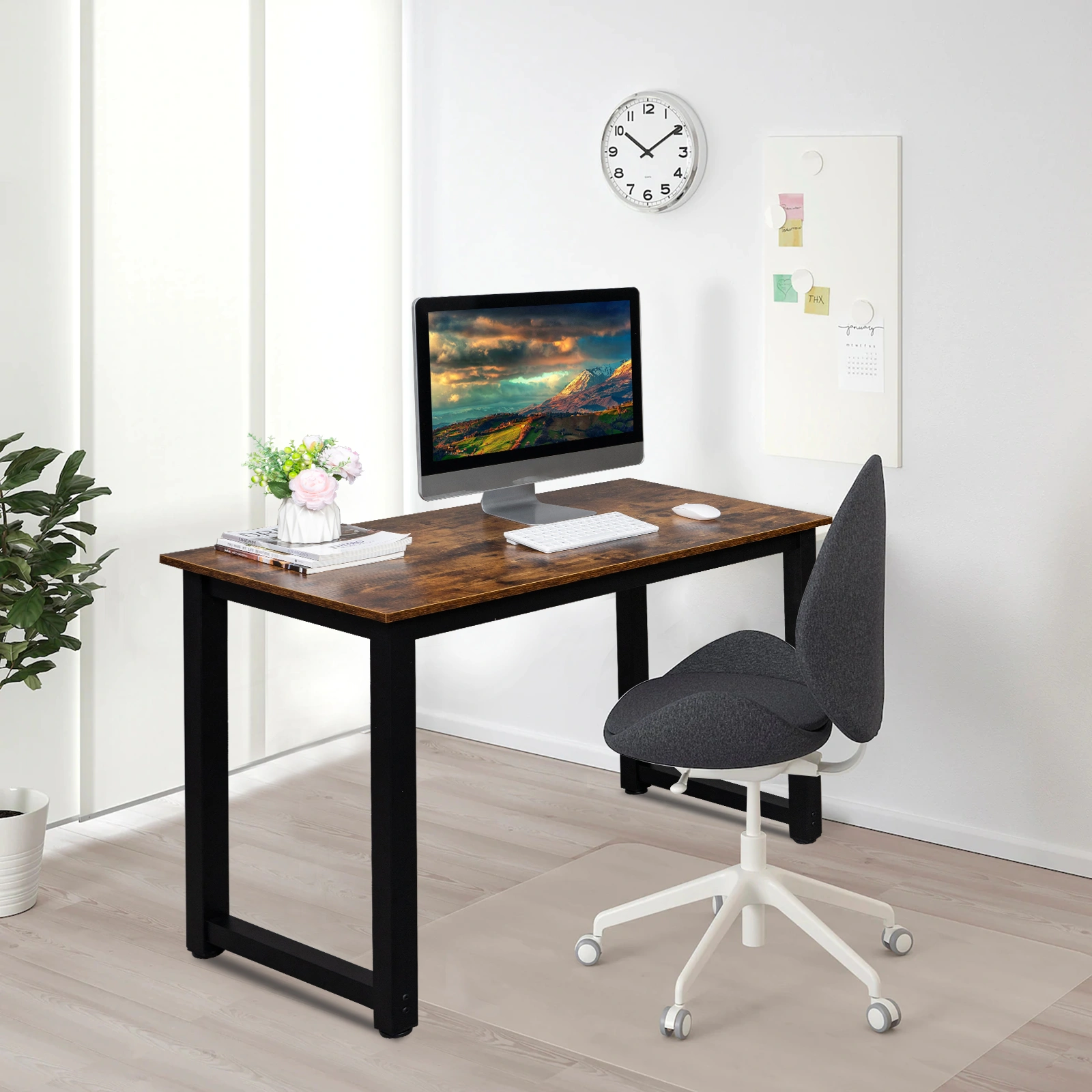 110cm Decent High Strength Wooden Computer Desk Oak view 19