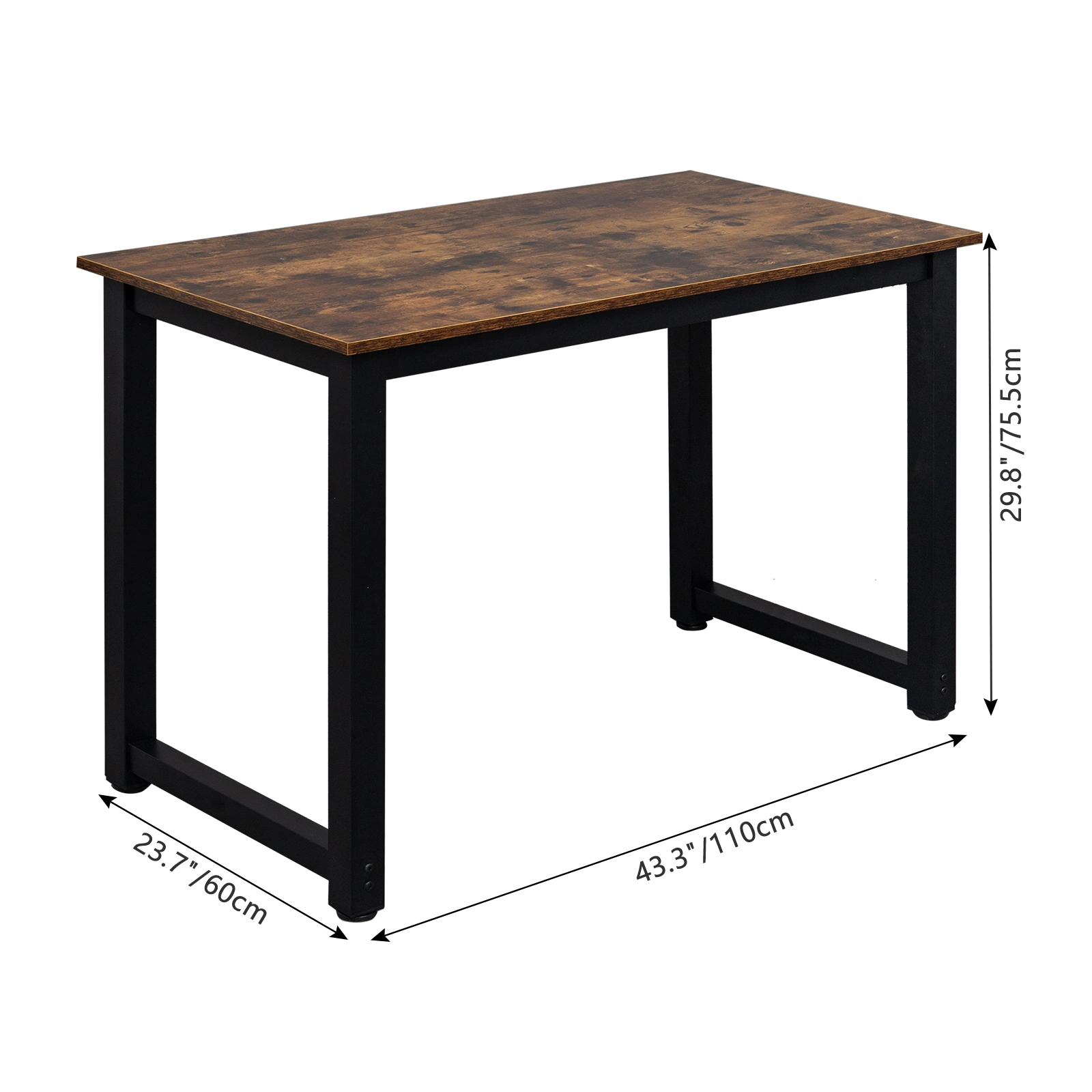 110cm Decent High Strength Wooden Computer Desk Oak view 2