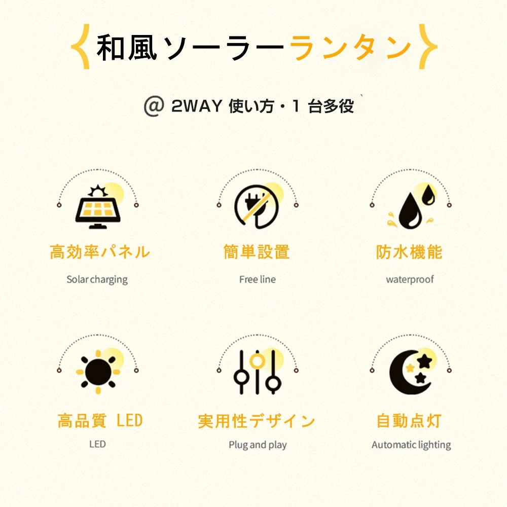 LEDソーラーライト 屋外 高輝度 電球色 円筒型 パスライト 竹編み風 IP44防水 800mAh大容量 単結晶シリコン view 3