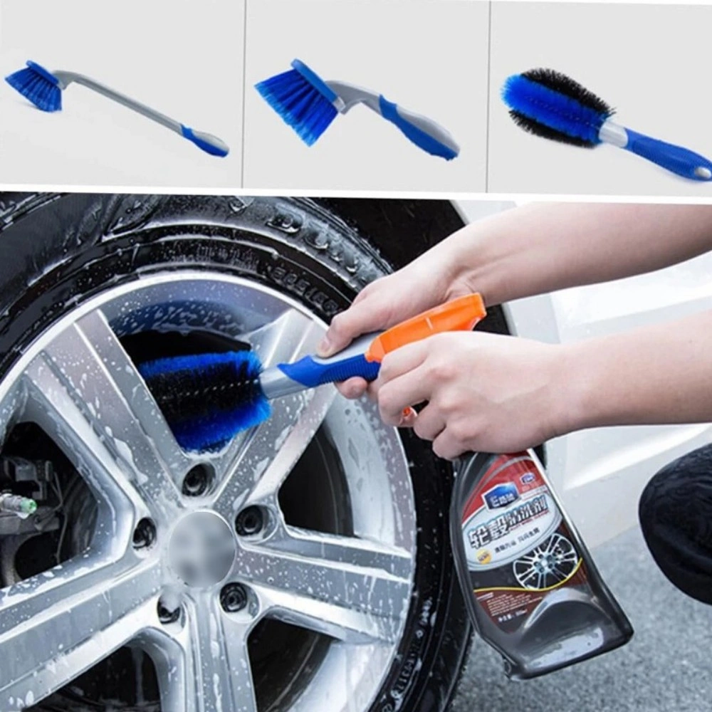 3X Bristle Cleaner Car Alloy Wheel Cleaning Brushes Tool Tire Washing Clean Soft view 3