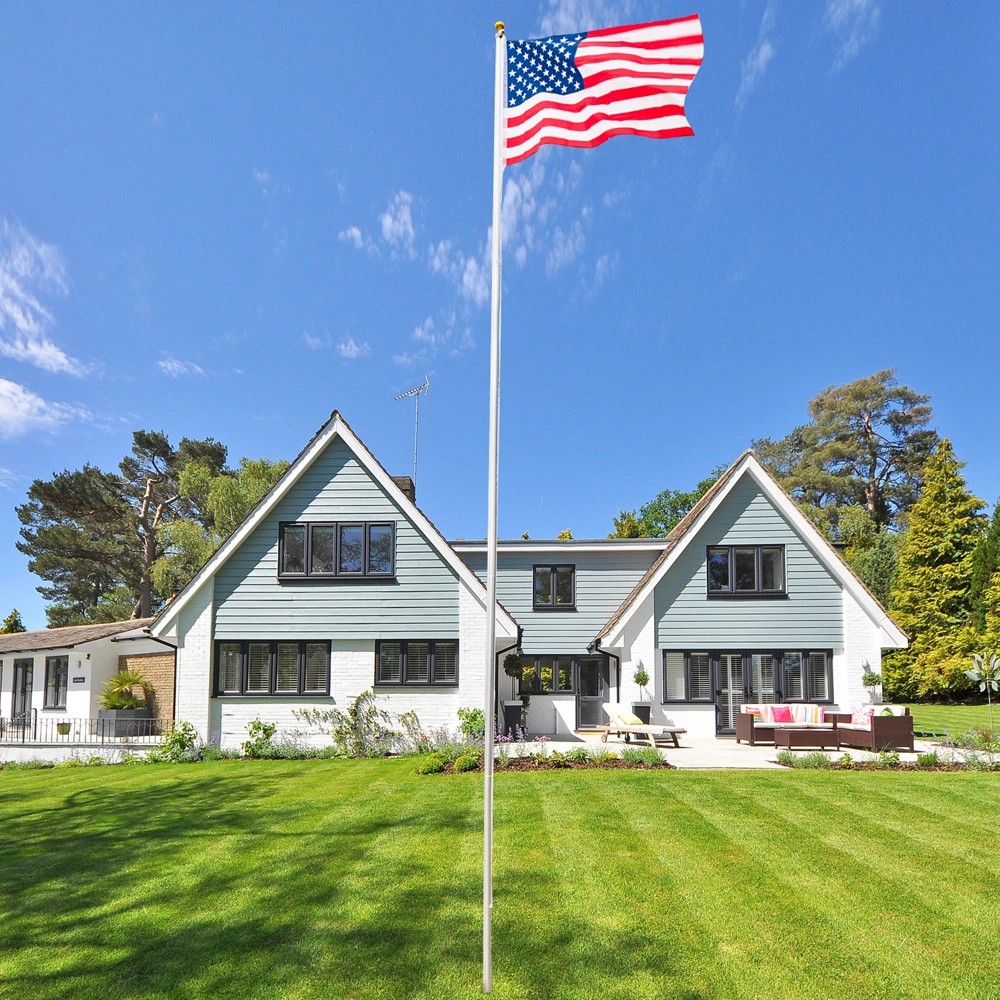 25ft Solemn Outdoor Decoration Sectional Halyard Pole US America Flag Flagpole Kit view 15