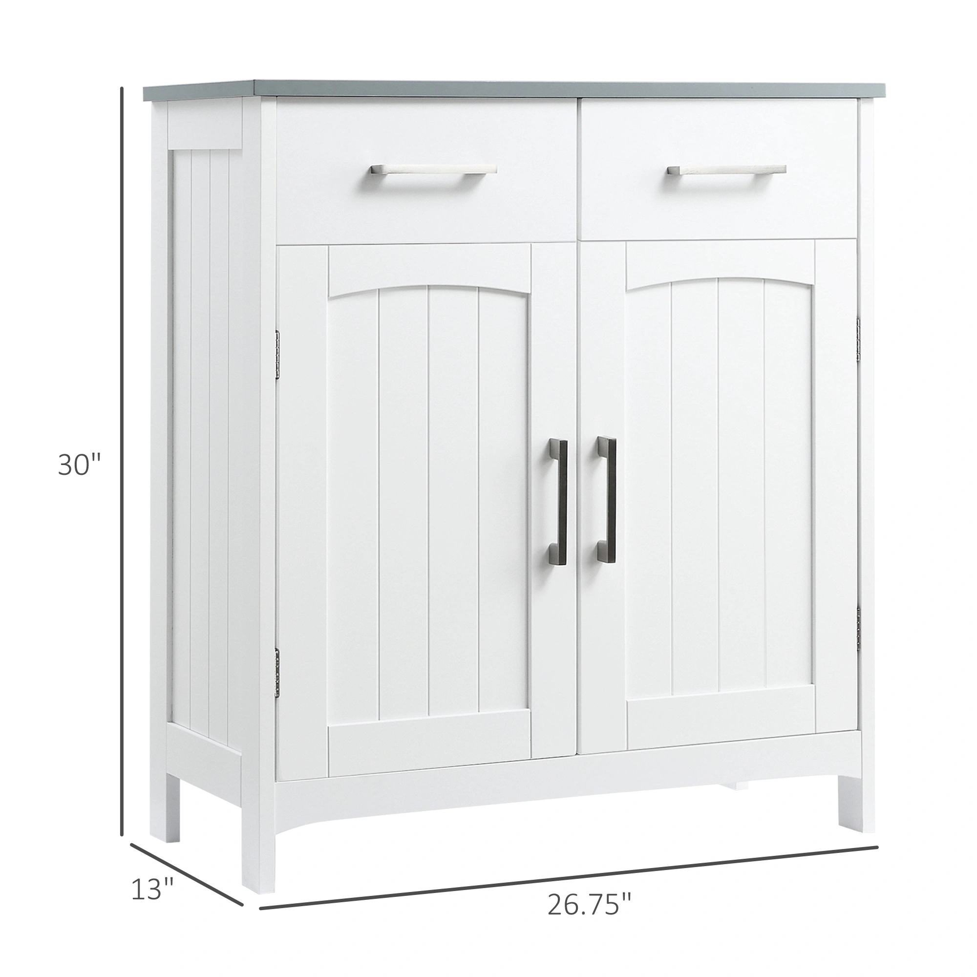Bathroom Cabinet, Wall Mounted Vanity Storage, 23.6" W, Mirror Door, White Finish, Moisture-Resistant, Amazon & Walmart Compatible view 2