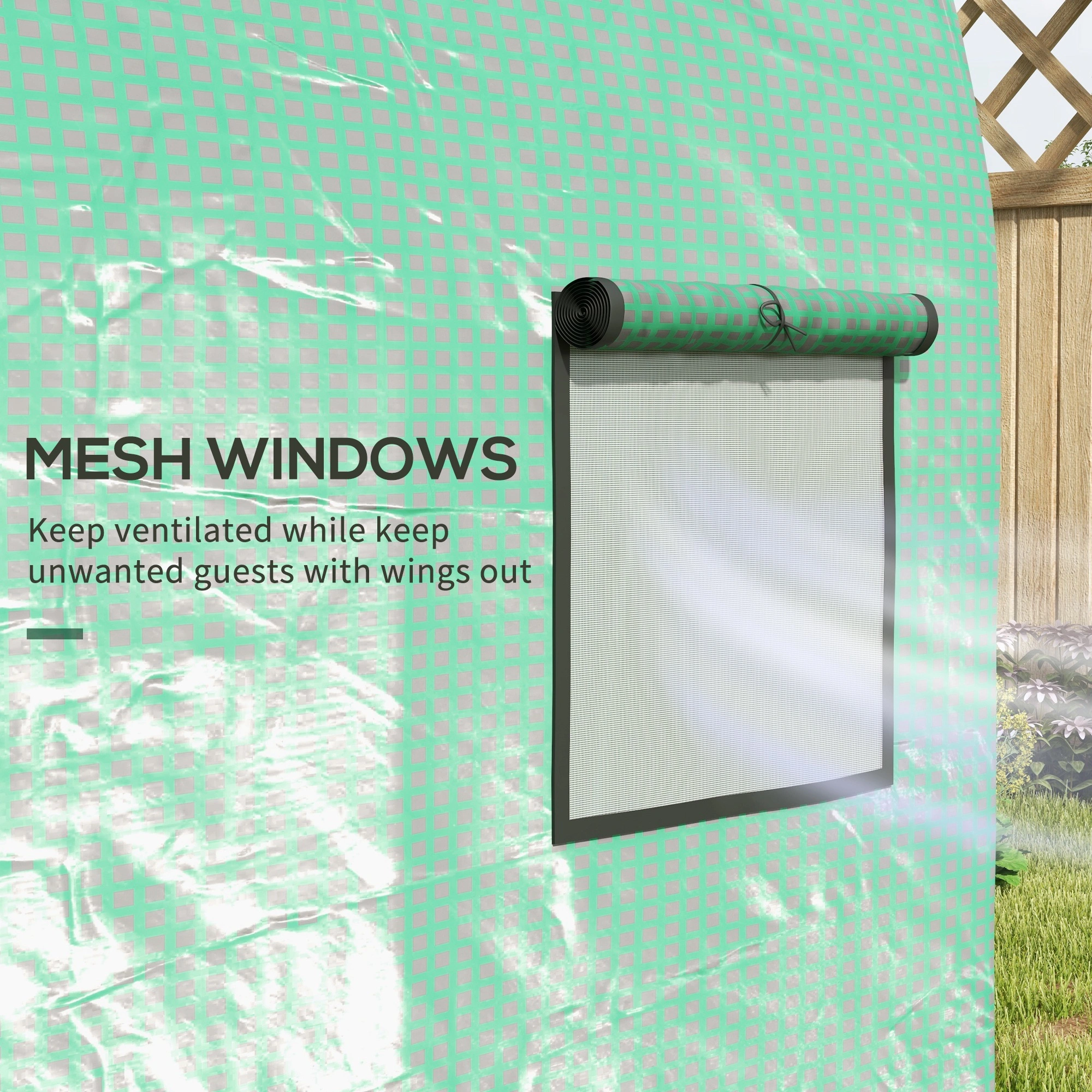 Walk-in Greenhouse Grow House, Heavy-Duty Outdoor Plant Tunnel with Ventilation for Gardening view 2