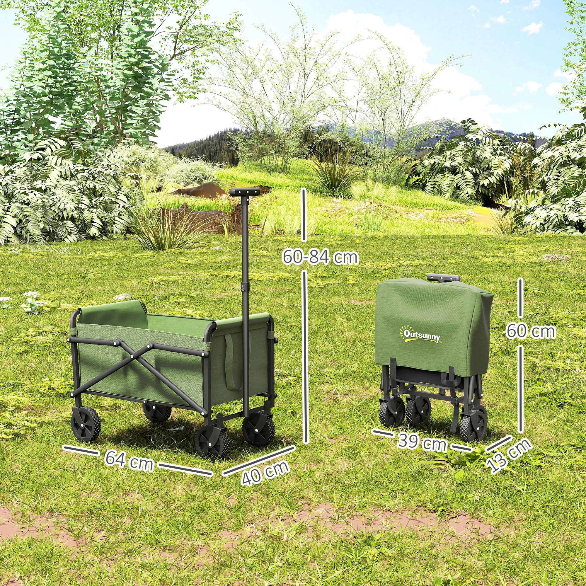Portable Folding Hand Truck, Multi-Functional 3-Wheel Utility Cart, Collapsible Shopping Cart for Travel view 2