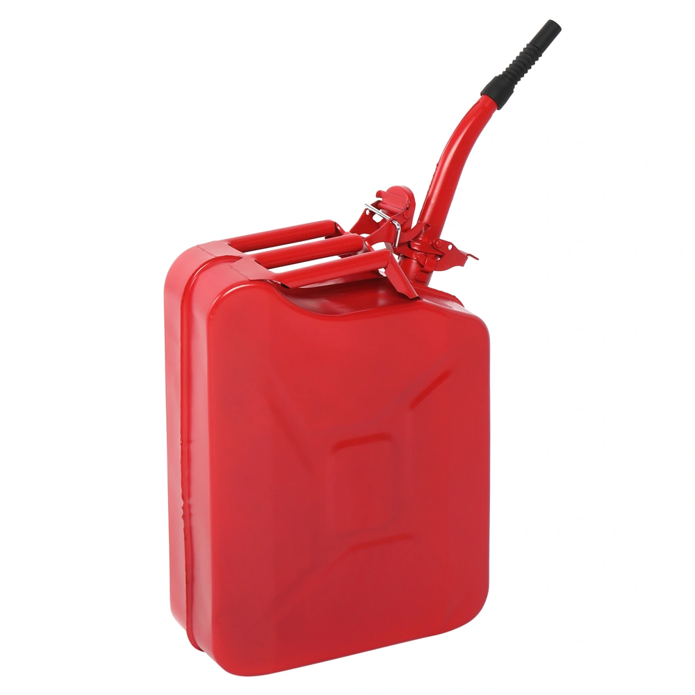20L Red Gasoline Can, US Standard Cold-Rolled Steel Fuel Container with Spout, Diesel Jerrycan view 3