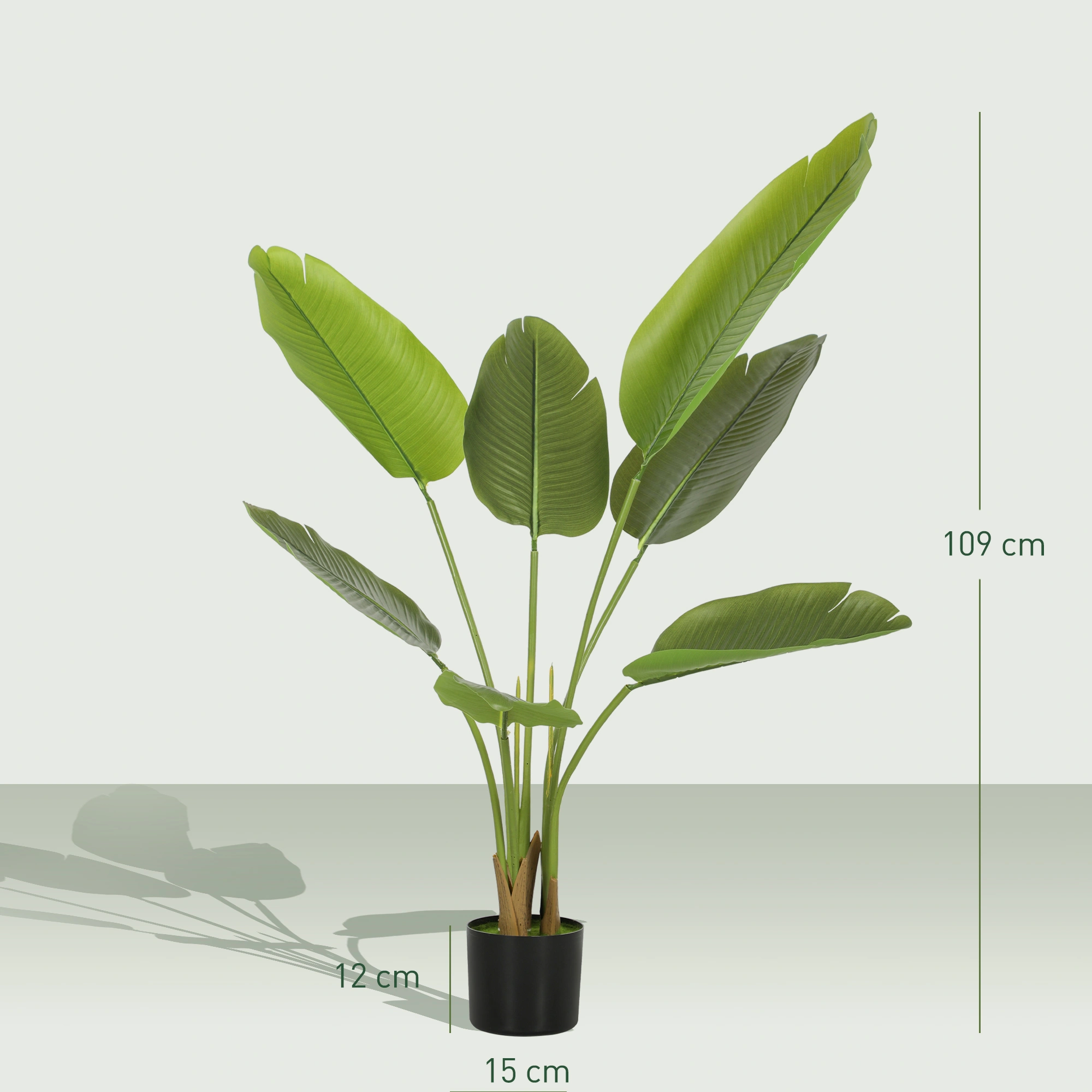 Artificial Plant Fake Greenery Faux Potted Houseplant Indoor Outdoor Decor view 2