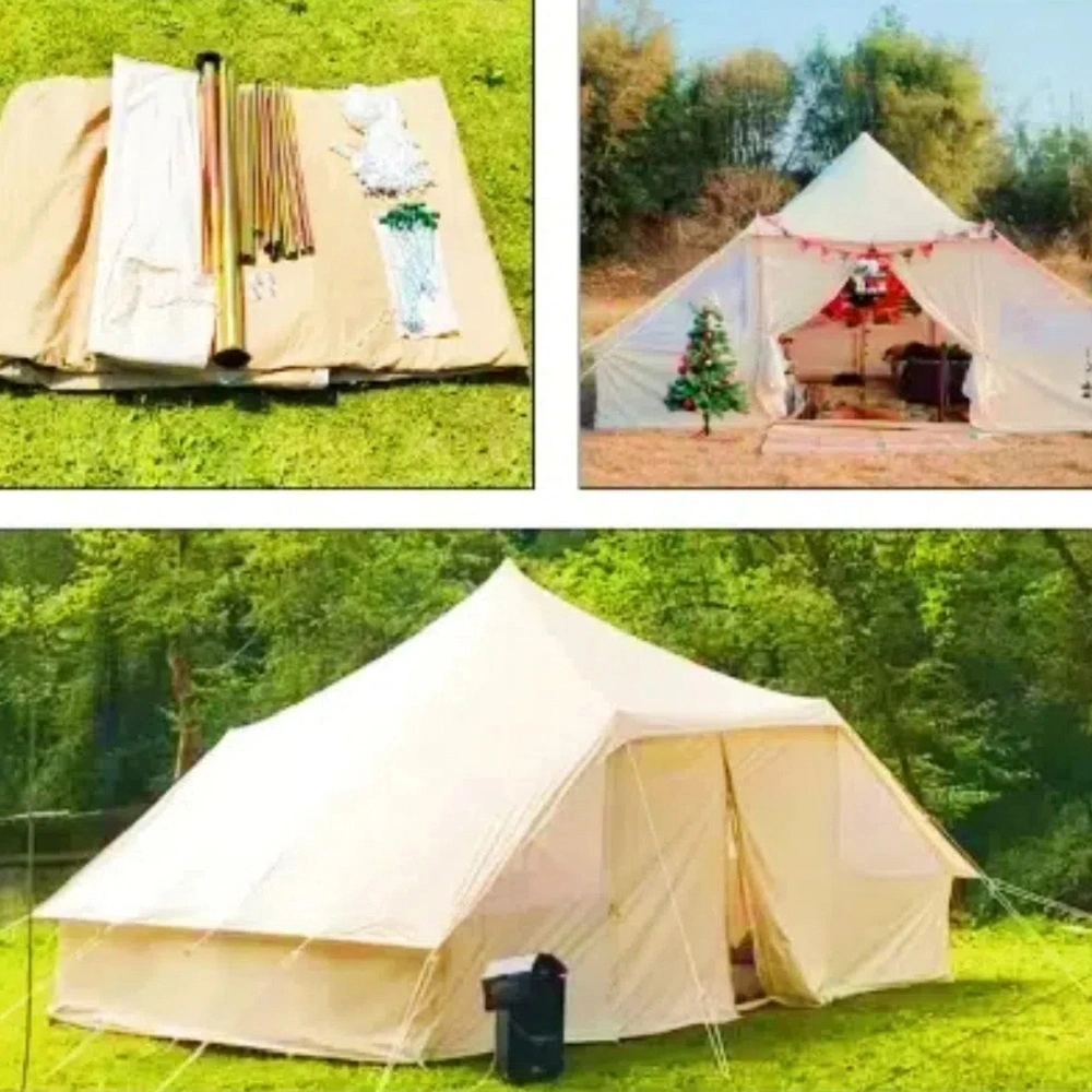 5-8 Person Luxury Glamping Bell Tent, Waterproof Oxford Outdoor Camping Party Tent view 3