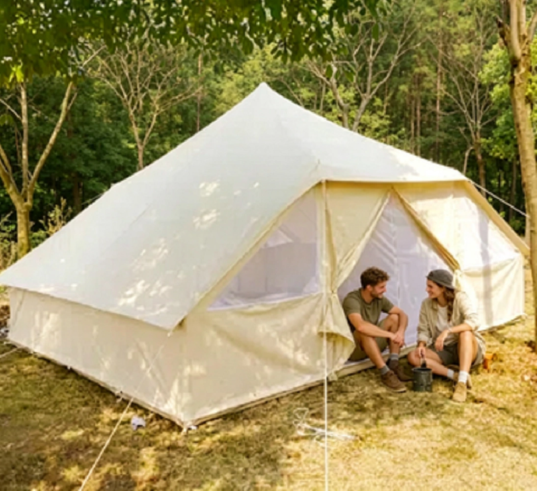5-8 Person Luxury Glamping Bell Tent, Waterproof Oxford Outdoor Camping Party Tent view 5